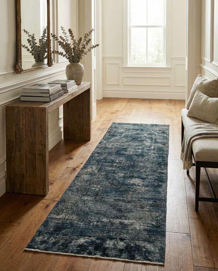 2' 8 x 9' Hand Knotted Ultra Vintage Persian Wool Runner Rug