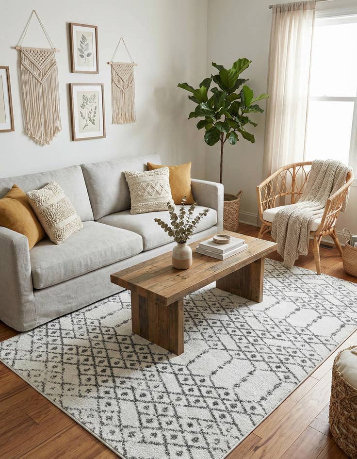 Detail image of  4' x 6' Paxon Trellis Rug