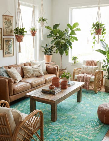 Spring Green Washable Francesca Rug