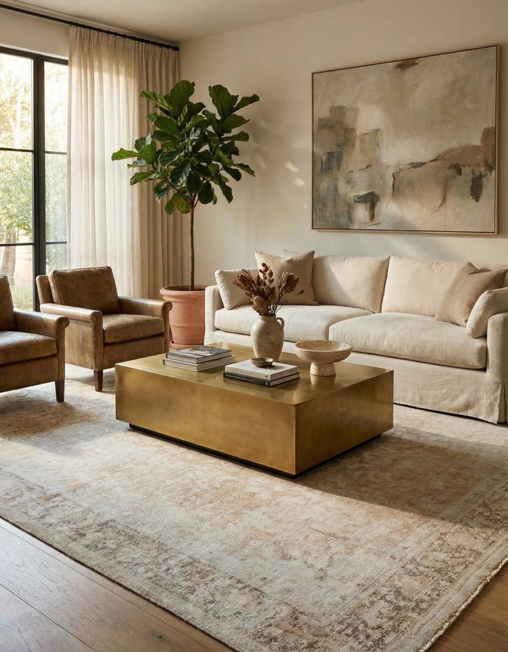 Detail image of 9' 5 x 12' 5  Hand Knotted Ultra Vintage Persian Wool Rug