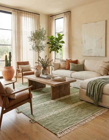 6' 6 x 10' Hand Knotted Moroccan Wool Rug