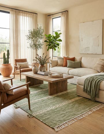 6' 6 x 10' Hand Knotted Moroccan Wool Rug