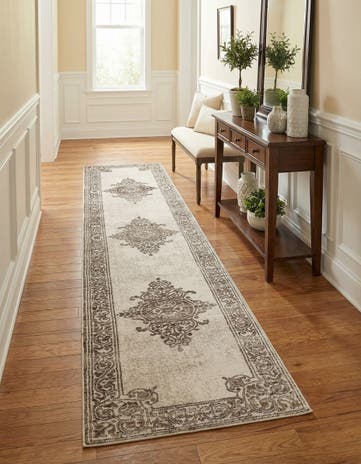 Chocolate Brown Hermitage Runner Rug