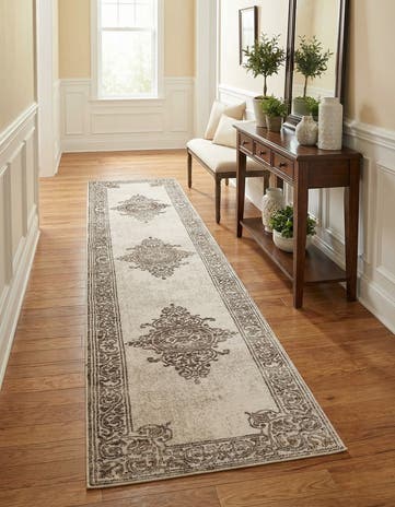 Chocolate Brown Hermitage Runner Rug