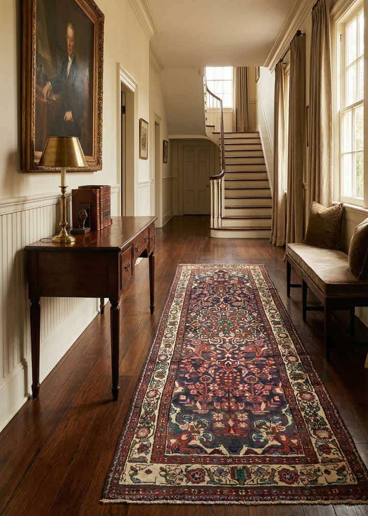 3' 7 x 10' Hand Knotted Borchelu Persian Wool Runner Rug