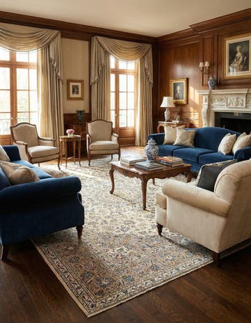 8' x 11' 2 Kashan Wool Rug
