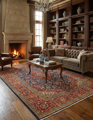 6' 9 x 10' 4 Kashan Wool Rug