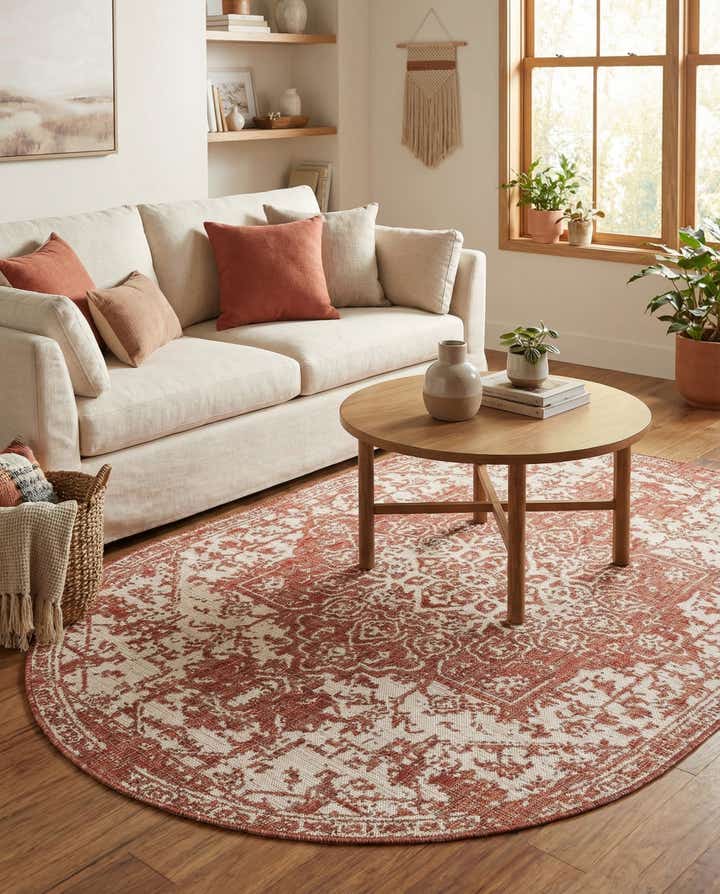 5' 3 x 8' Easy-Clean Jill Zarin Dubai Indoor / Outdoor Oval Rug