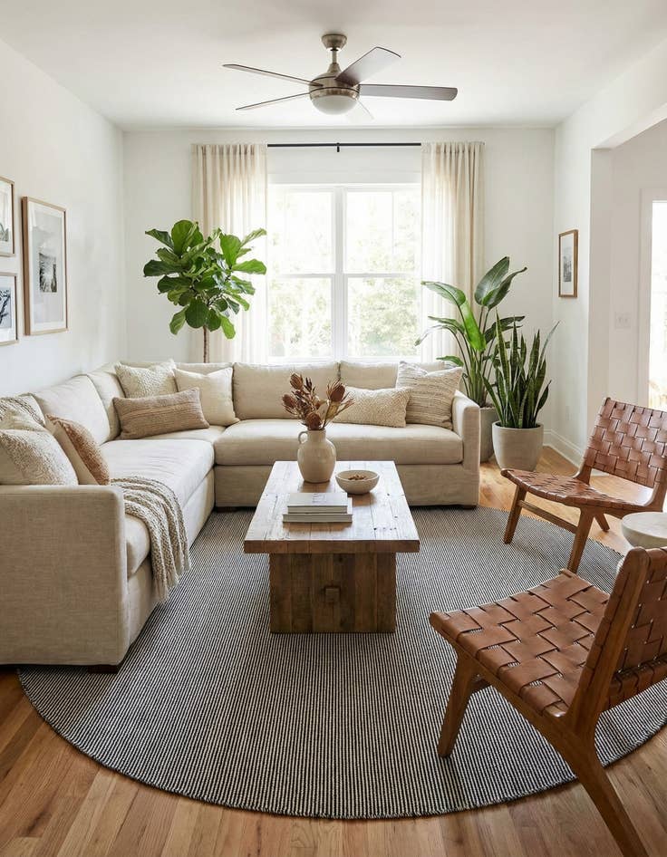 Detail image of 10' x 10' Easy-Clean Jill Zarin Palm Springs Indoor / Outdoor Round Rug