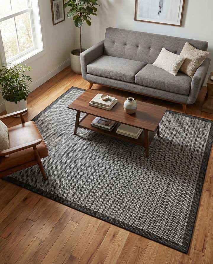 7' x 10' Easy-Clean Border Indoor / Outdoor Rug
