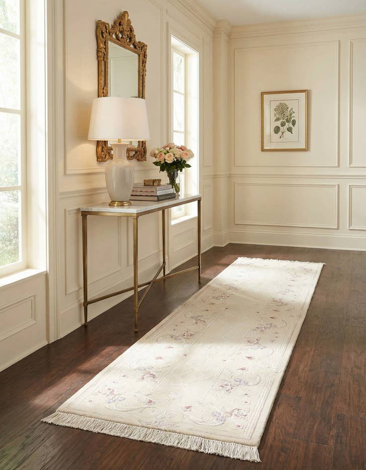 Detail image of 2' 8 x 9' 11 Hand Knotted Darya Wool Runner Rug