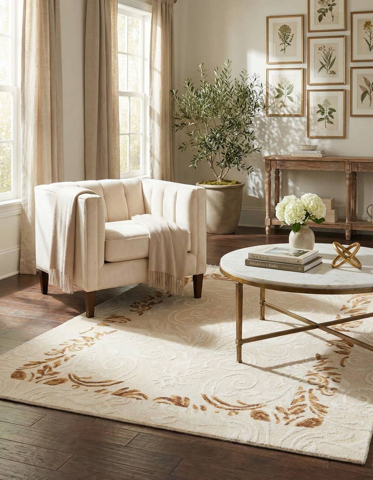 Detail image of  3' 1 x 5'  Hand Knotted Darya Wool Rug