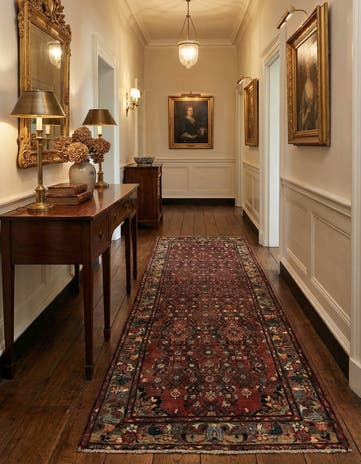 3' 8 x 10' Ardabil Wool Runner Rug