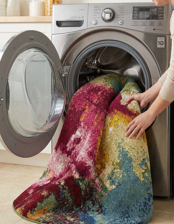 Detail image of  8' x 8'  Washable Hyacinth Round Rug