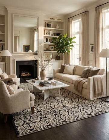 9' x 12' 2 Hand Knotted Darya Wool Rug