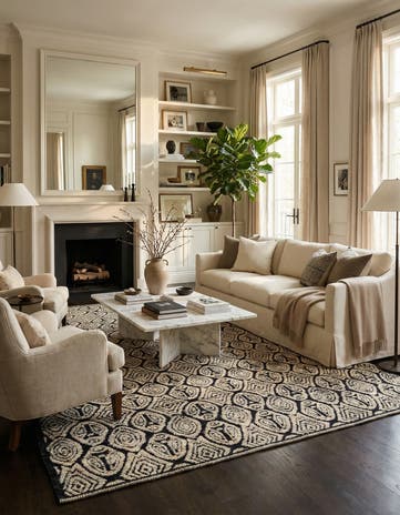 9' x 12' 2 Hand Knotted Darya Wool Rug