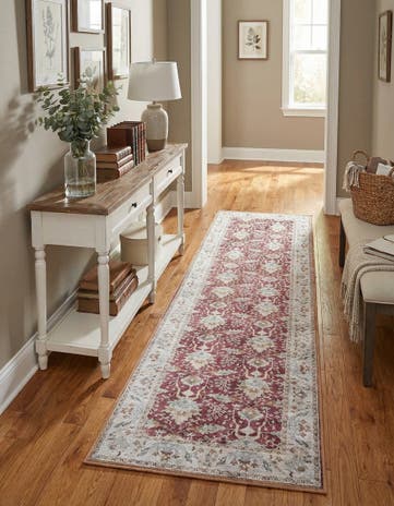2' 7 x 12' Washable Timeless Runner Rug