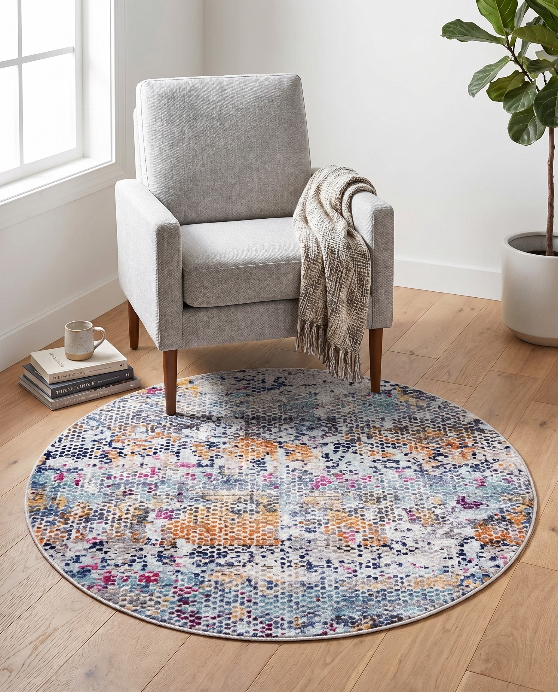 3' 7 x 3' 7 Malibu Round Rug
