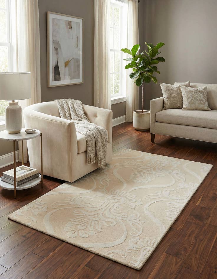 Detail image of 2' 9 x 4' 10  Hand Knotted Darya Wool Rug