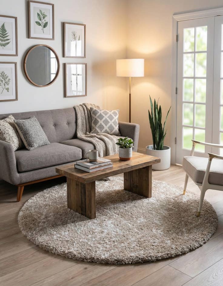 Detail image of 5' x 5' Marrakesh Shag Round Rug