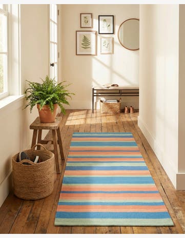 2' x 5' 1 Hand Woven Flatweave Cotton Dhurrie Runner Rug