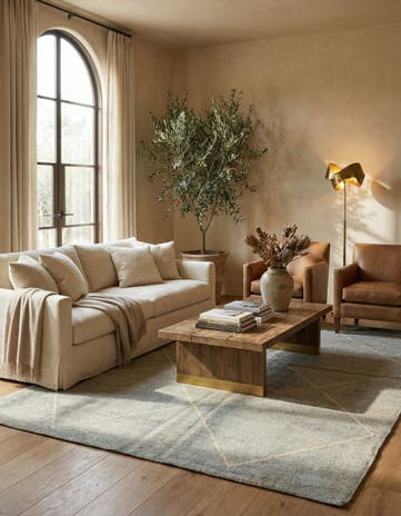 5' 6 x 8' 3 Hand Knotted Moroccan Wool Rug