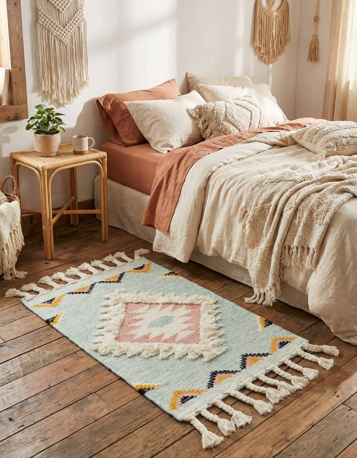 Detail image of 2' x 3' 1  Hand Woven Arizona Wool Rug