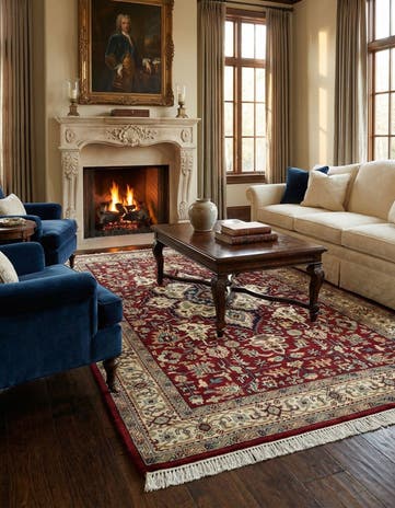 4' 3 x 7' Hand Knotted Joshaghan Wool Rug