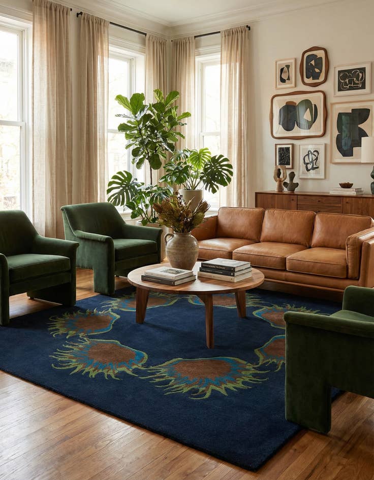 Detail image of 7' 6 x 7' 7 Luna Square Rug