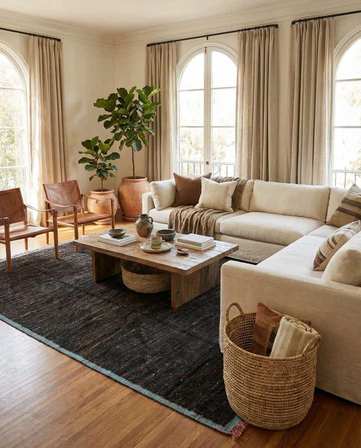 8' 9 x 12' 3 Hand Knotted Moroccan Wool Rug