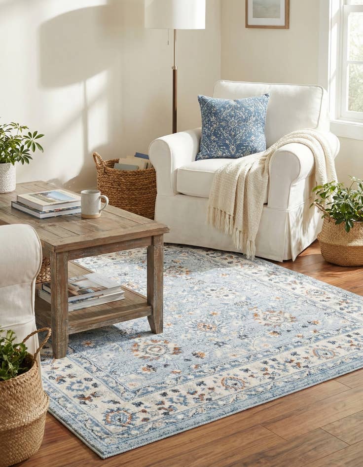 Detail image of 5' 3 x 5' 3 Charlotte Square Rug