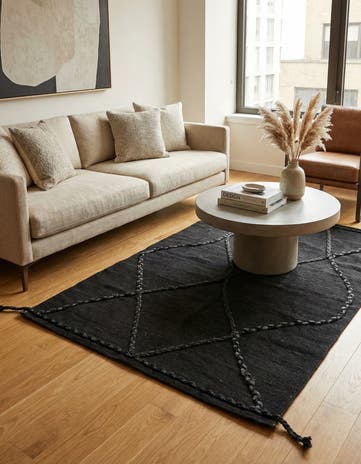 3' 4 x 4' 9 Hand Woven Kilim Modern Wool Rug