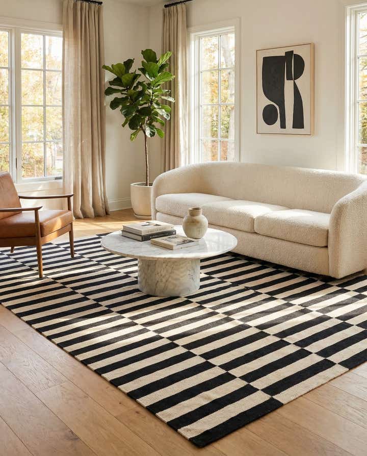 5' 6 x 7' 10 Hand Woven Kilim Modern Wool Rug