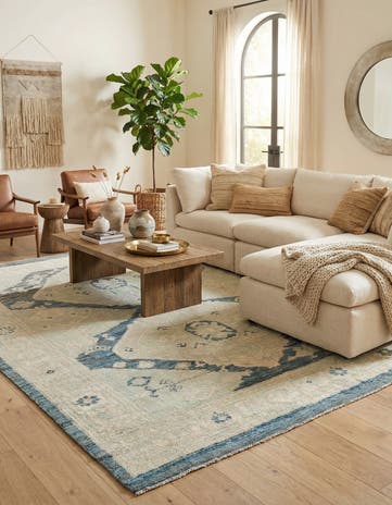 8' x 9' 10 Hand Knotted Moroccan Wool Rug