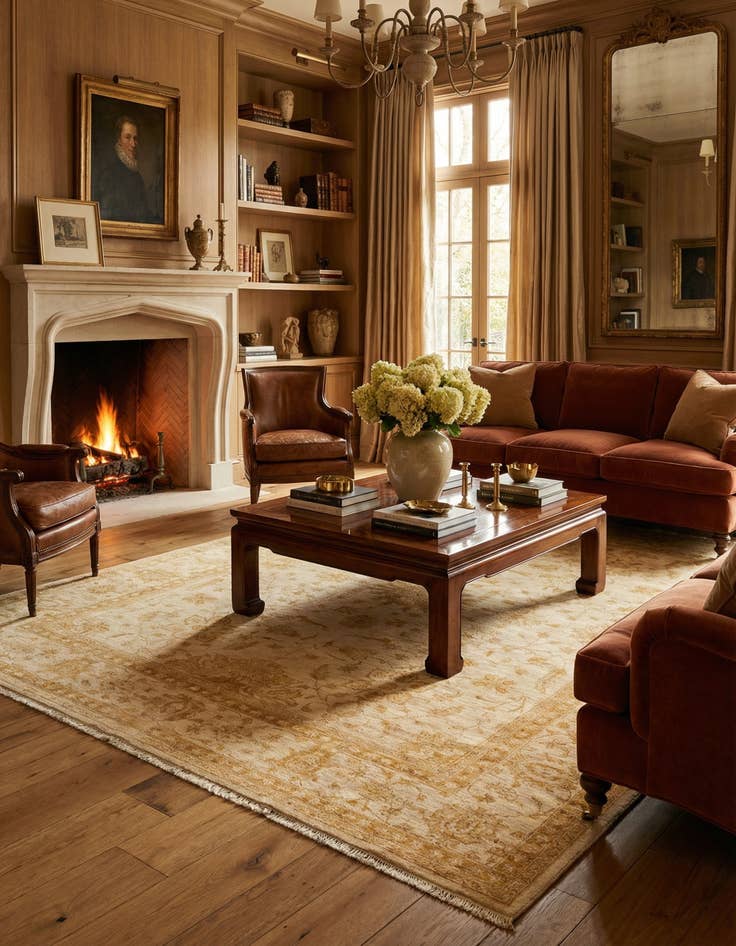 Detail image of 8' 1 x 9' 9 Ziegler Wool Rug