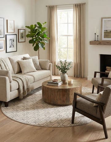 7' 10 x 7' 10 Vogue Geo Round Rug