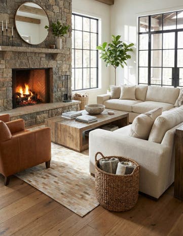 5' 4 x 7' 6 Cowhide Rug