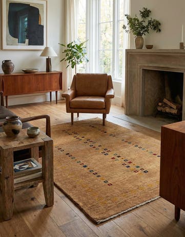 3' 4 x 4' 10 Gabbeh Rug