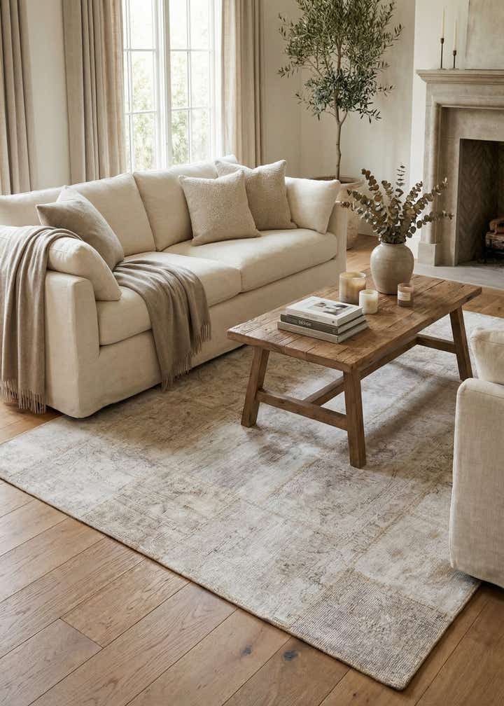 5' x 6' 8 Hand Knotted Ultra Vintage Persian Wool Rug