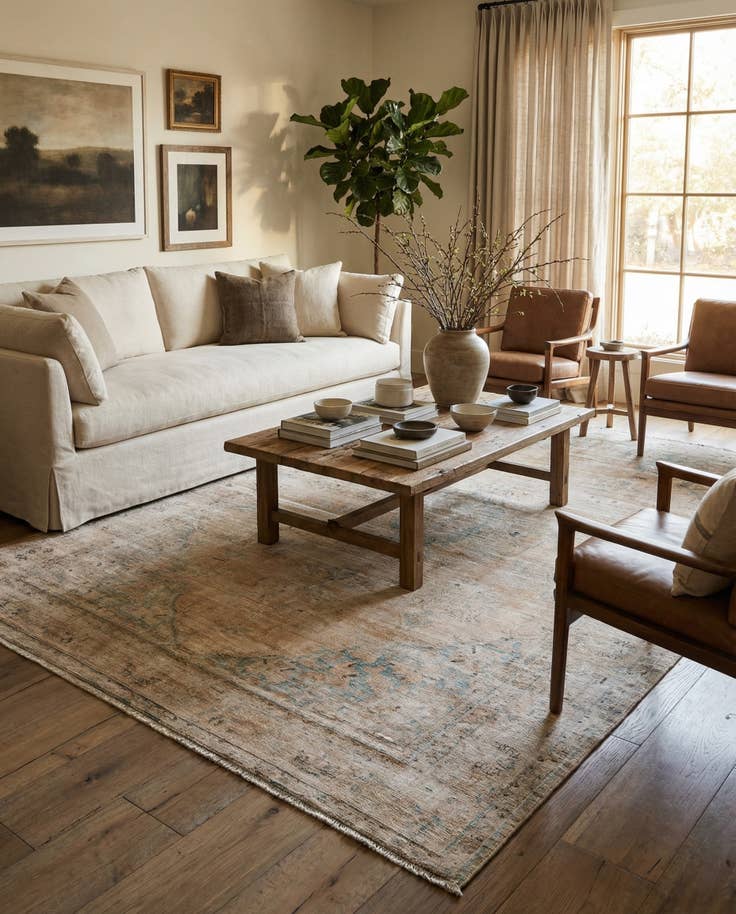 Detail image of 7' x 10' 7 Hand Knotted Ultra Vintage Persian Wool Rug