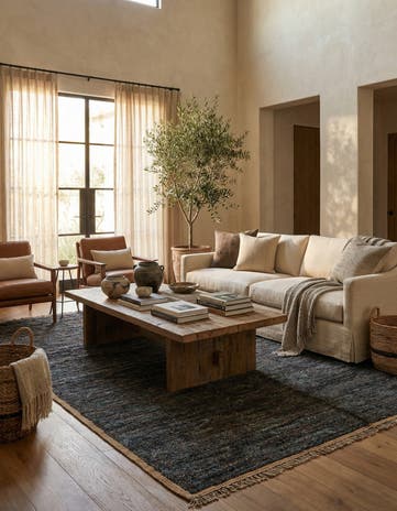 6' 4 x 9' 4 Hand Knotted Moroccan Wool Rug
