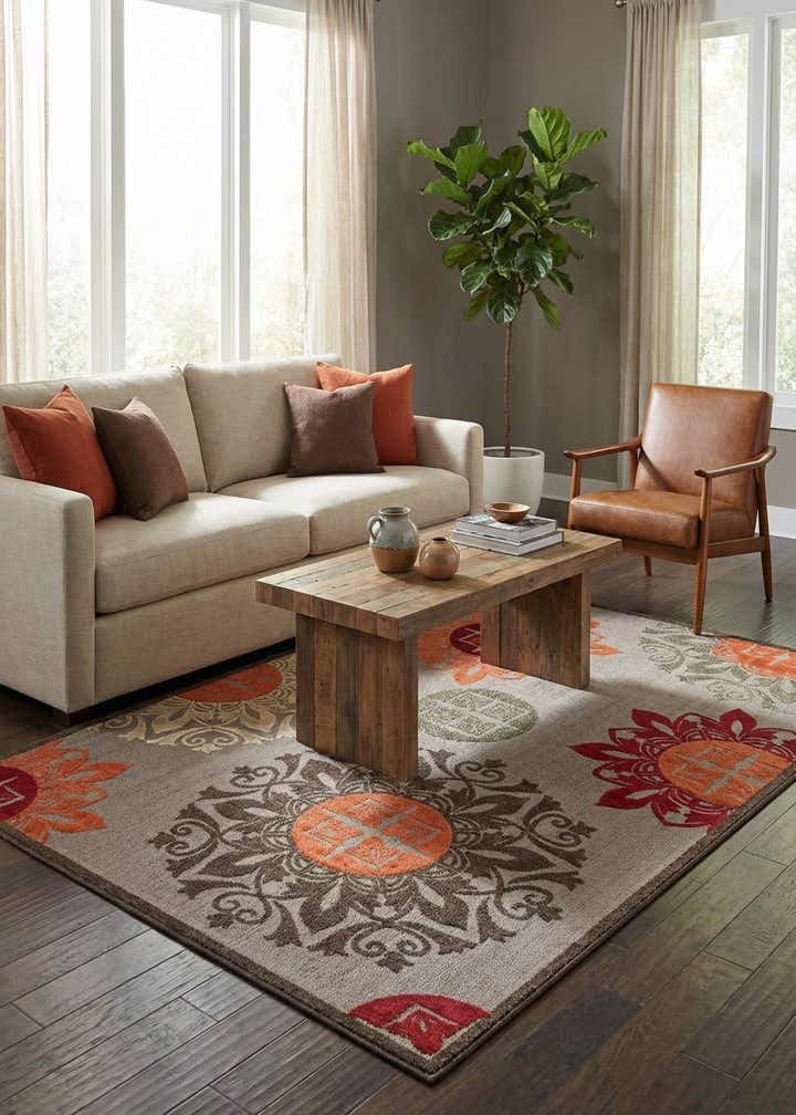 7' x 10' Easy-Clean Modern Indoor / Outdoor Rug