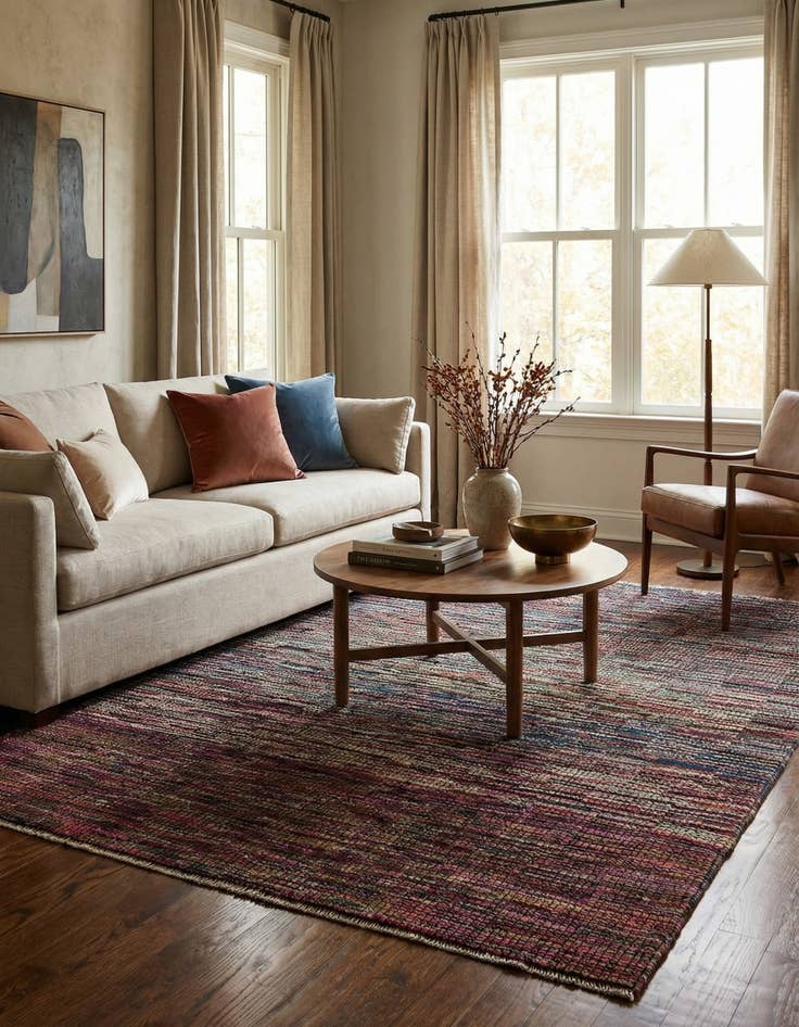 Detail image of  7' 8 x 10'  Hand Knotted Darya Wool Rug