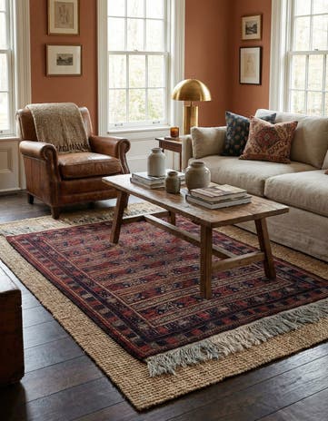 3' 6 x 4' 4 Hand Knotted Balouch Wool Rug