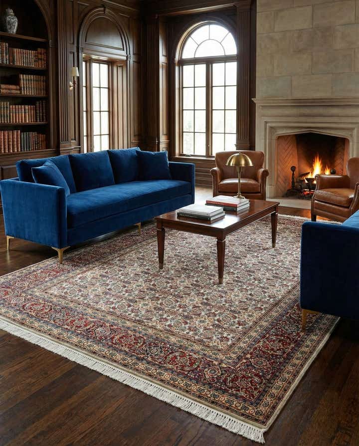 6' 9 x 11' Hand Knotted Farahan Oriental Wool Rug