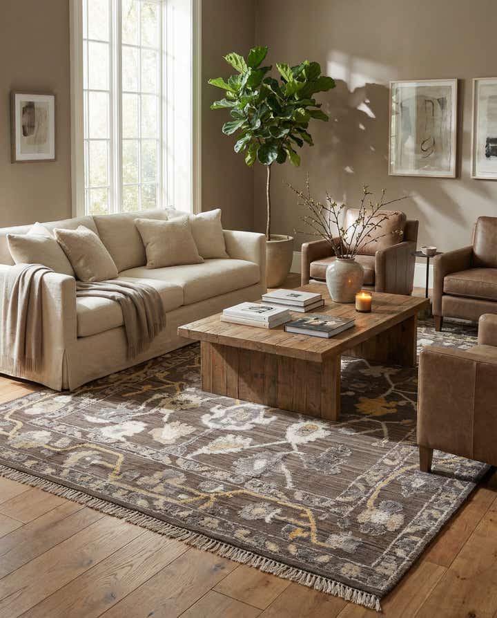 10' 4 x 13' 6 Hand Knotted Oushak Wool Rug