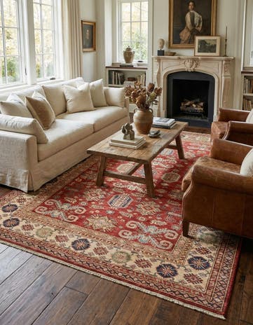 6' 7 x 9' 10 Hand Knotted Kazak Oriental Rug