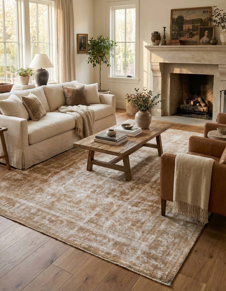 Detail image of 9' 5 x 13'  Hand Knotted Ultra Vintage Persian Wool Rug