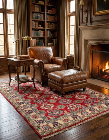 4' x 6' Hand Knotted Kazak Rug