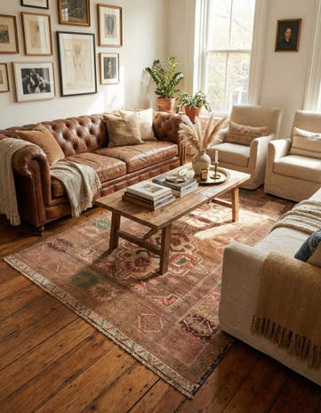 3' 8 x 6' 2 Hand Knotted Ultra Vintage Persian Wool Rug